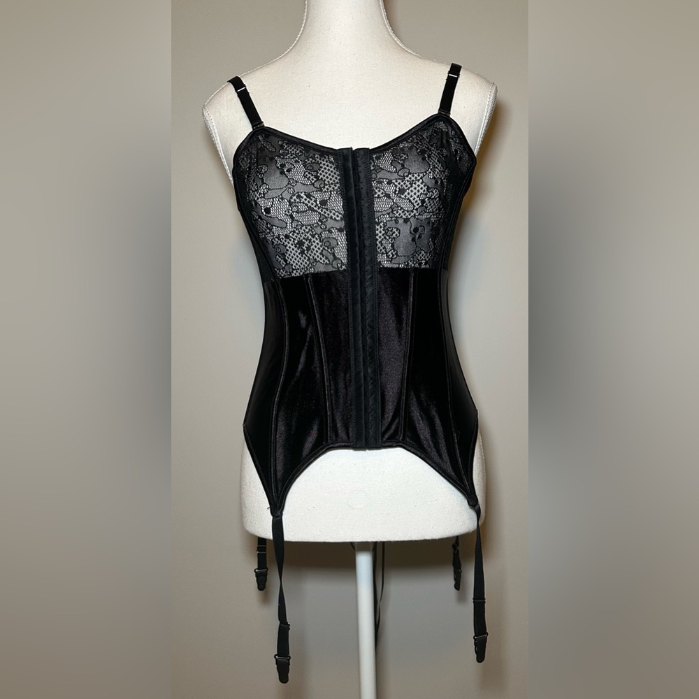 Acelandy corset top black lace strappy adjustable sexy goth grunge‎ sexy party - Picture 2 of 13